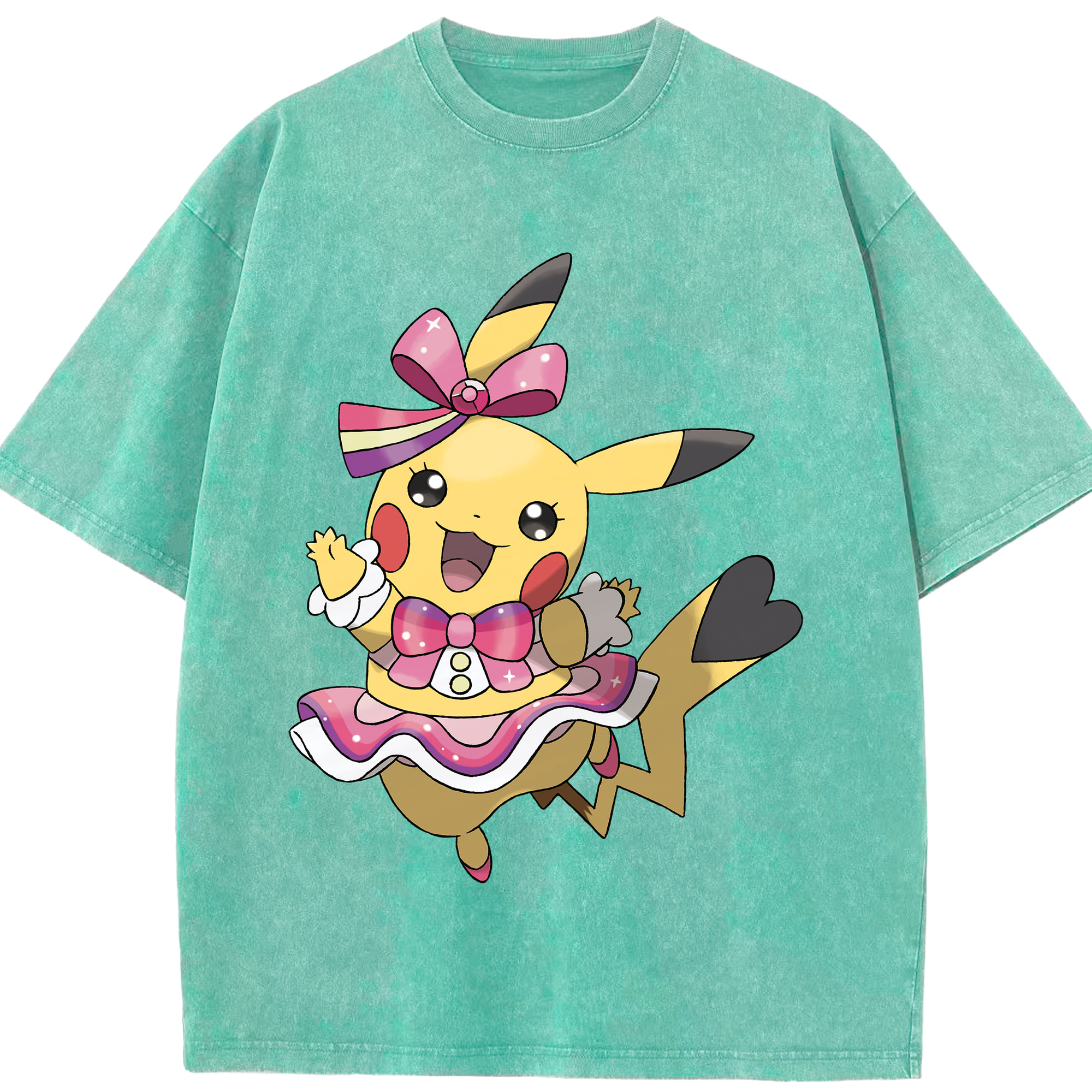 （画像用） ポケットモンスター Pokémon 綿100% ヴィンテージ風 半袖Tシャツ（フロントプリント）